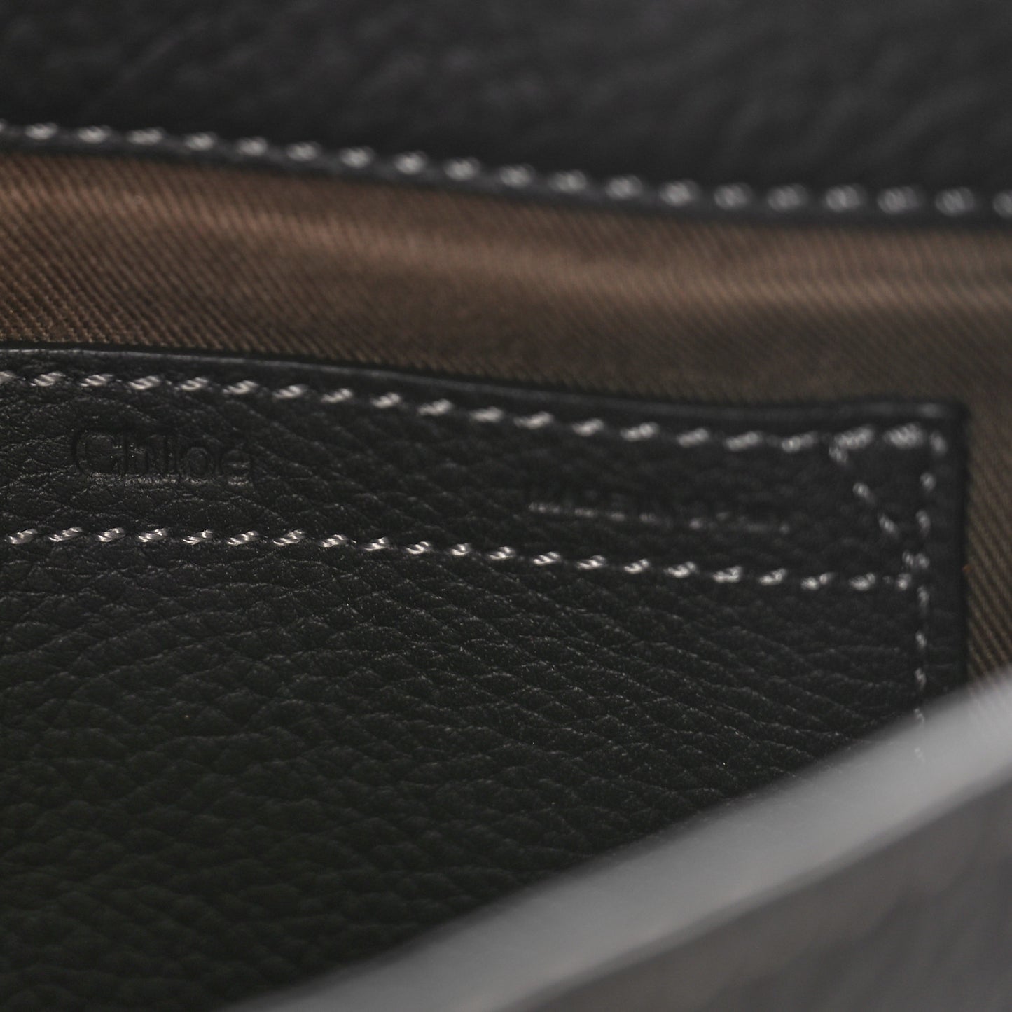 Grained Calfskin Small Marcie Saddle Bag Black
