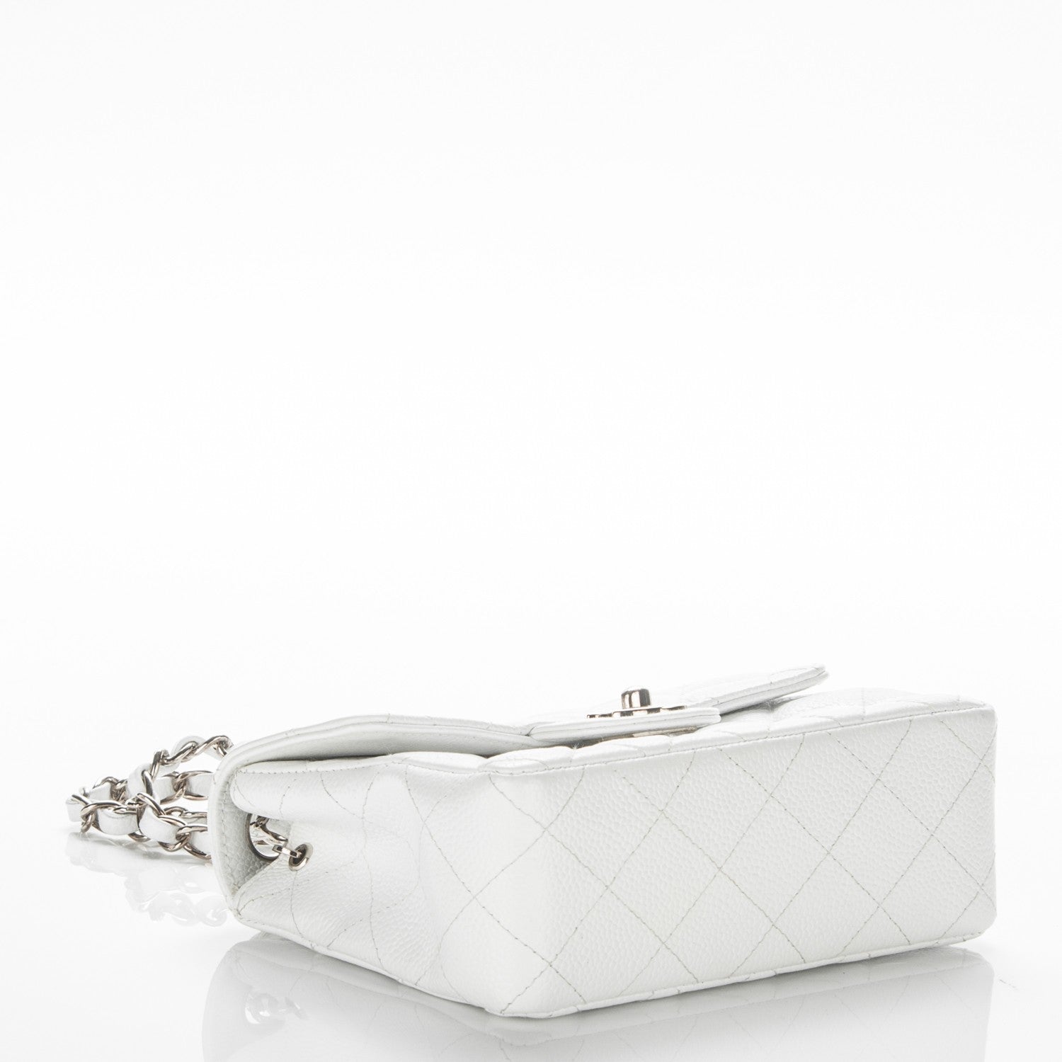 Chanel Caviar Quilted Mini Square Flap White 4 of 7