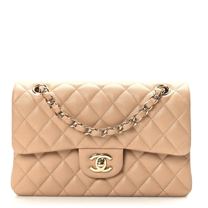 Chanel Caviar Quilted Small Double Flap Beige 1 of 10