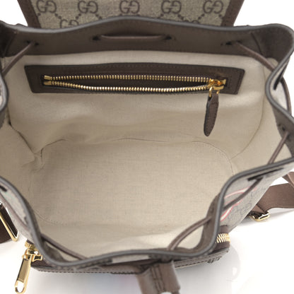 Gucci GG Supreme Monogram Equestrian Textured Dollar Calfskin Retro Interlocking G Buckle Backpack Beige Ebony Multicolor New Acero 5 of 12