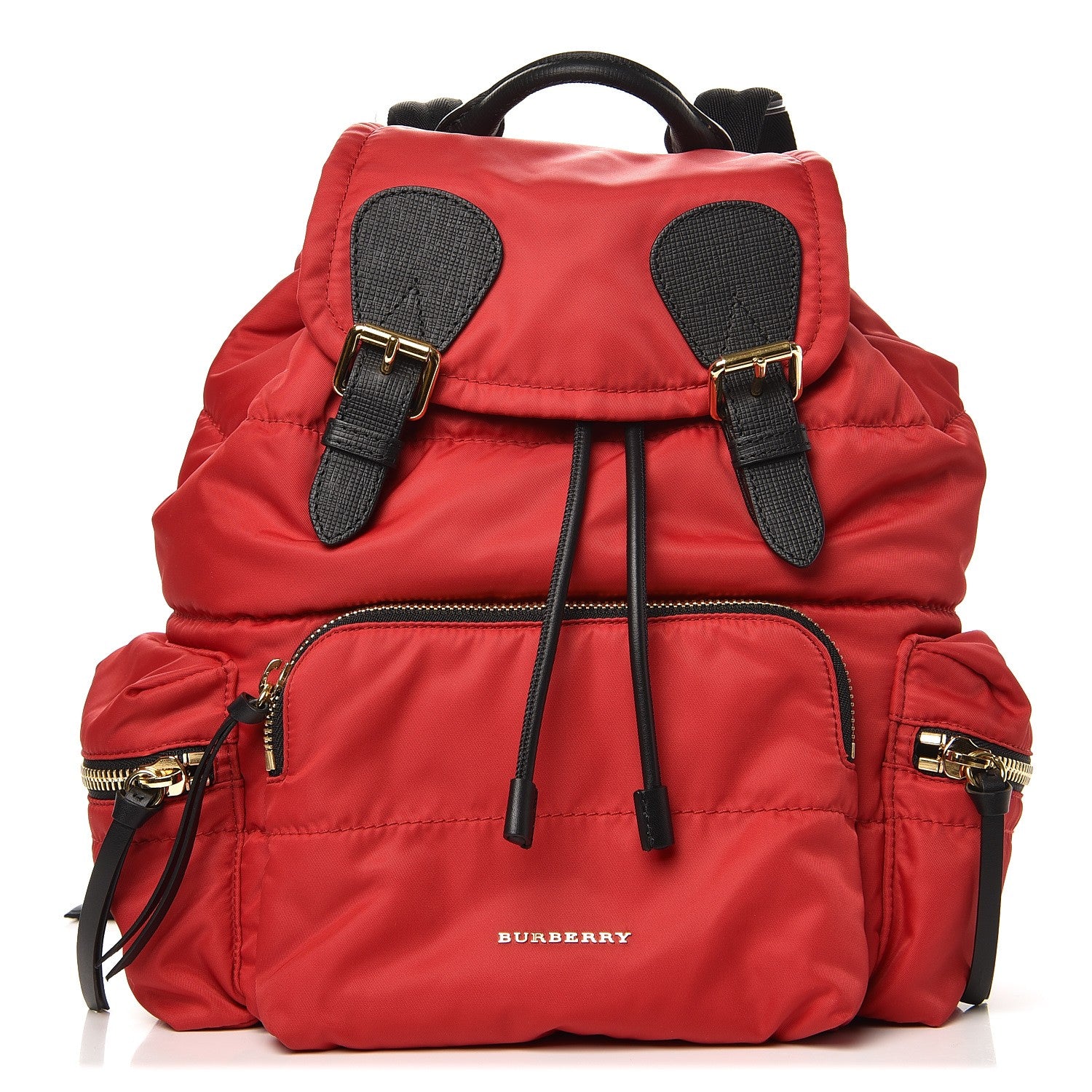 Burberry Quilted Nylon Medium Rucksack Backpack Bright Cherry 1 of 7