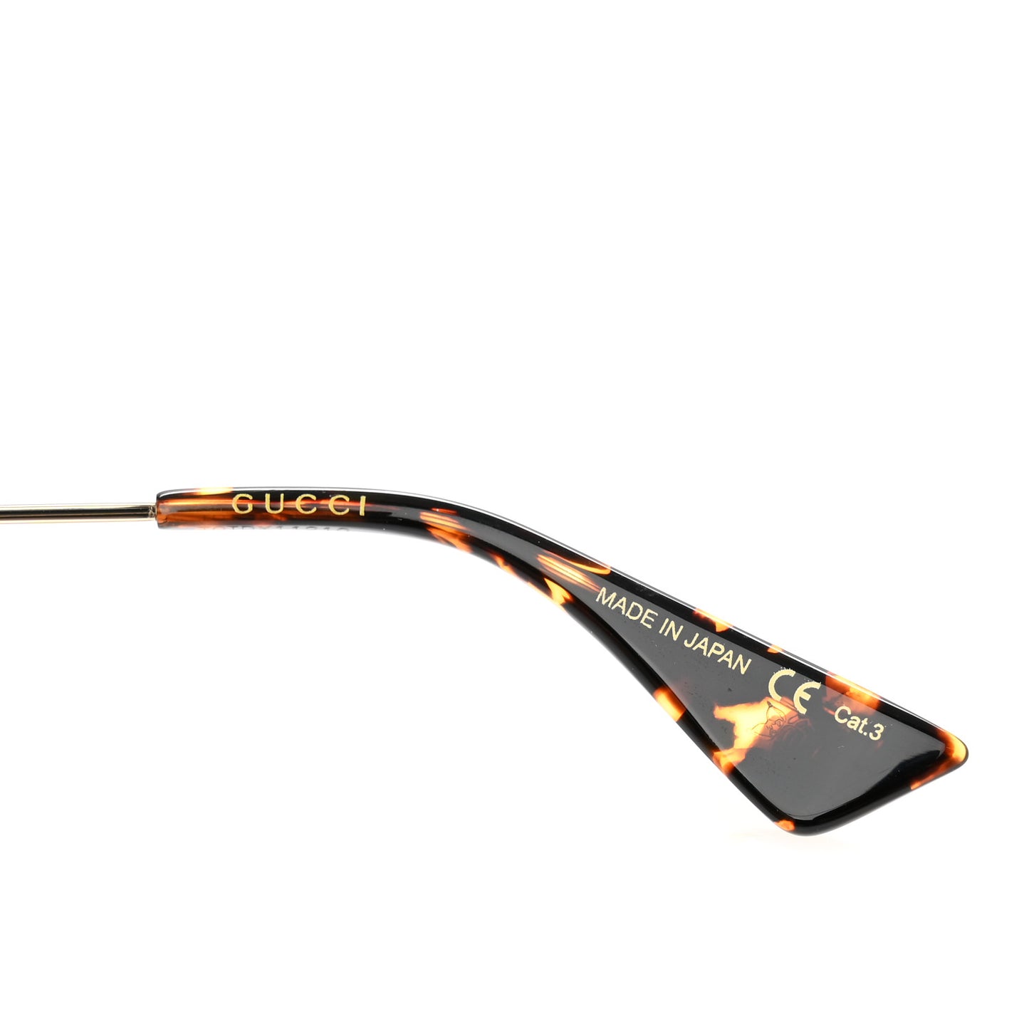 Glitter Acetate Oversize Square Frame Sunglasses GG0106S Gold