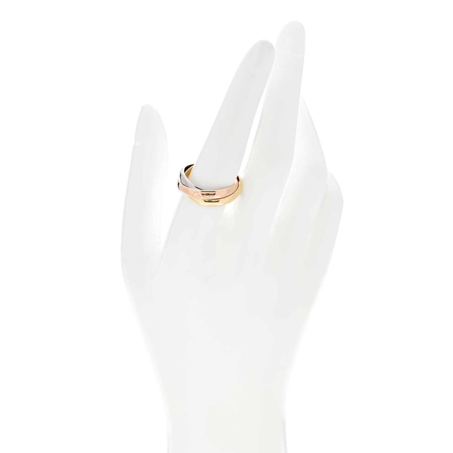 18K Pink Yellow White Gold Classic Trinity Ring 59 8.75