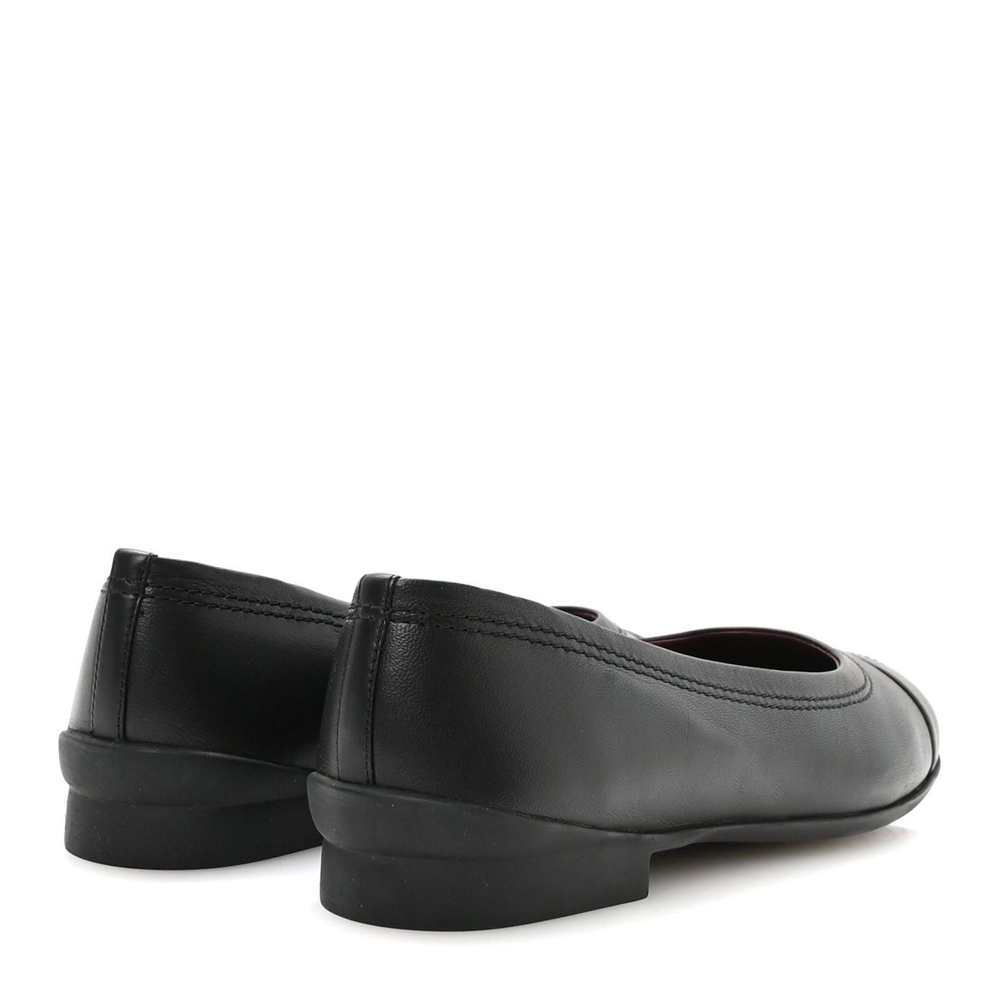 Lambskin Cap Toe CC Uniform Ballerina Flats 39 Black