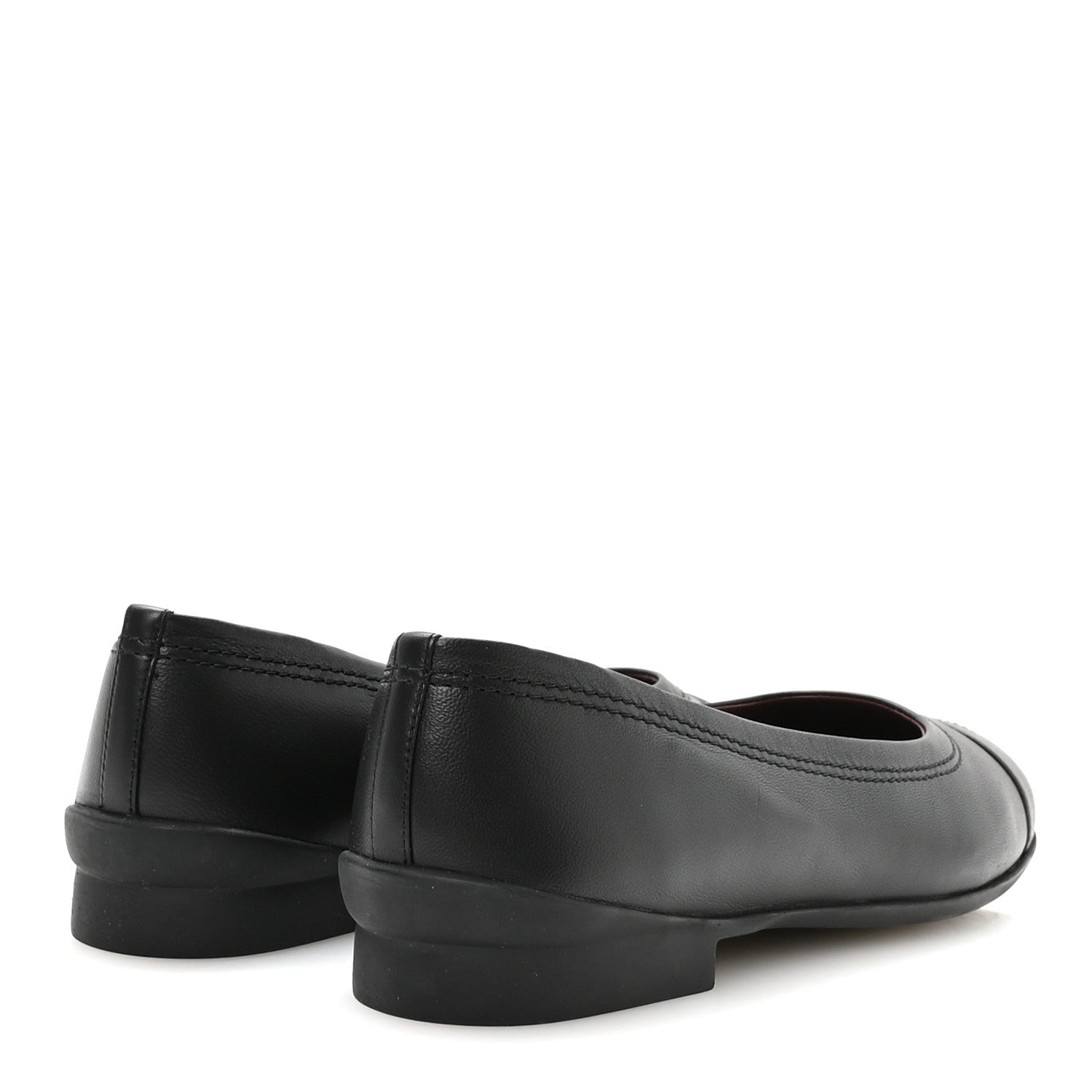 Chanel Lambskin Cap Toe CC Uniform Ballerina Flats 39 Black 5 of 8