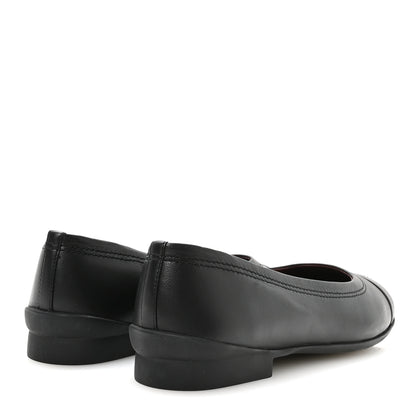 Chanel Lambskin Cap Toe CC Uniform Ballerina Flats 39 Black 5 of 8