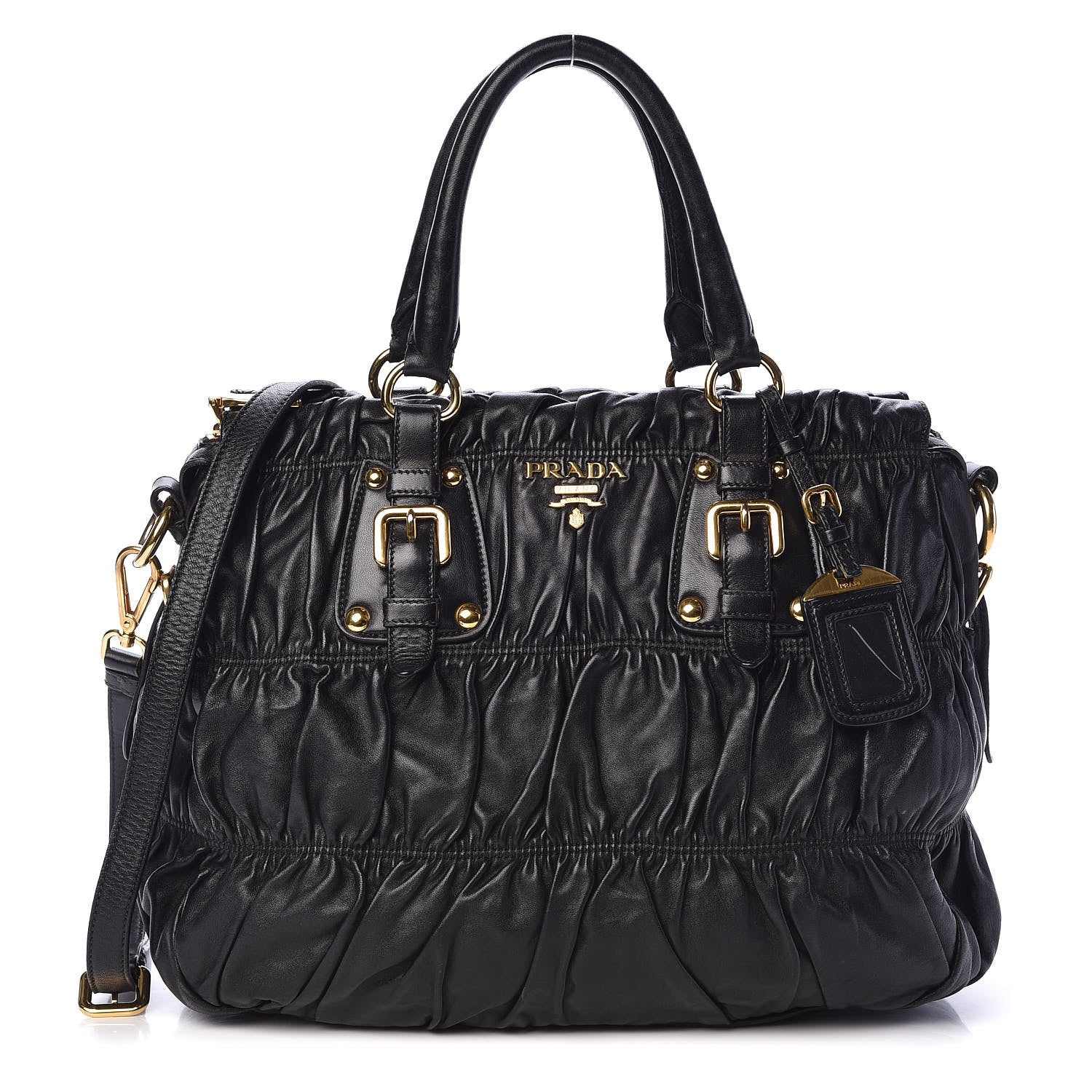 Prada Nappa Gaufre Tote Black 1 of 9