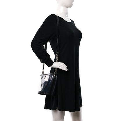 Chanel Crumpled Calfskin PVC Bucket Bag Black 2 of 10