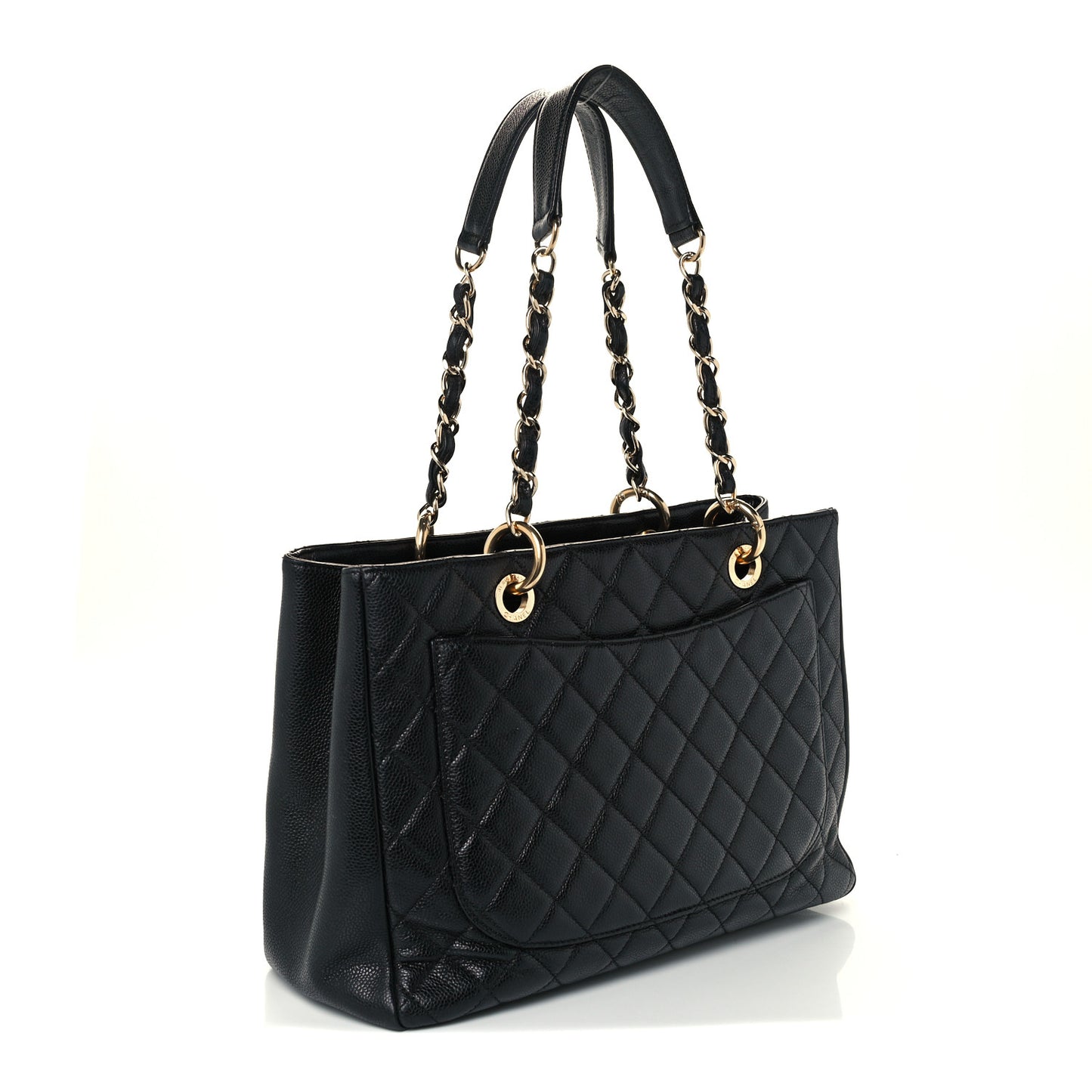 Caviar Quilted Grand Shopping Tote GST Black