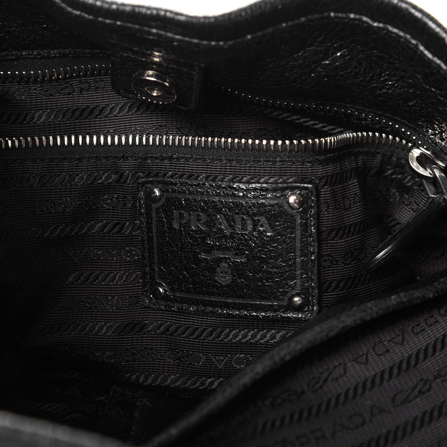 Prada Cervo Lux Chain Shoulder Bag Nero Black 5 of 7