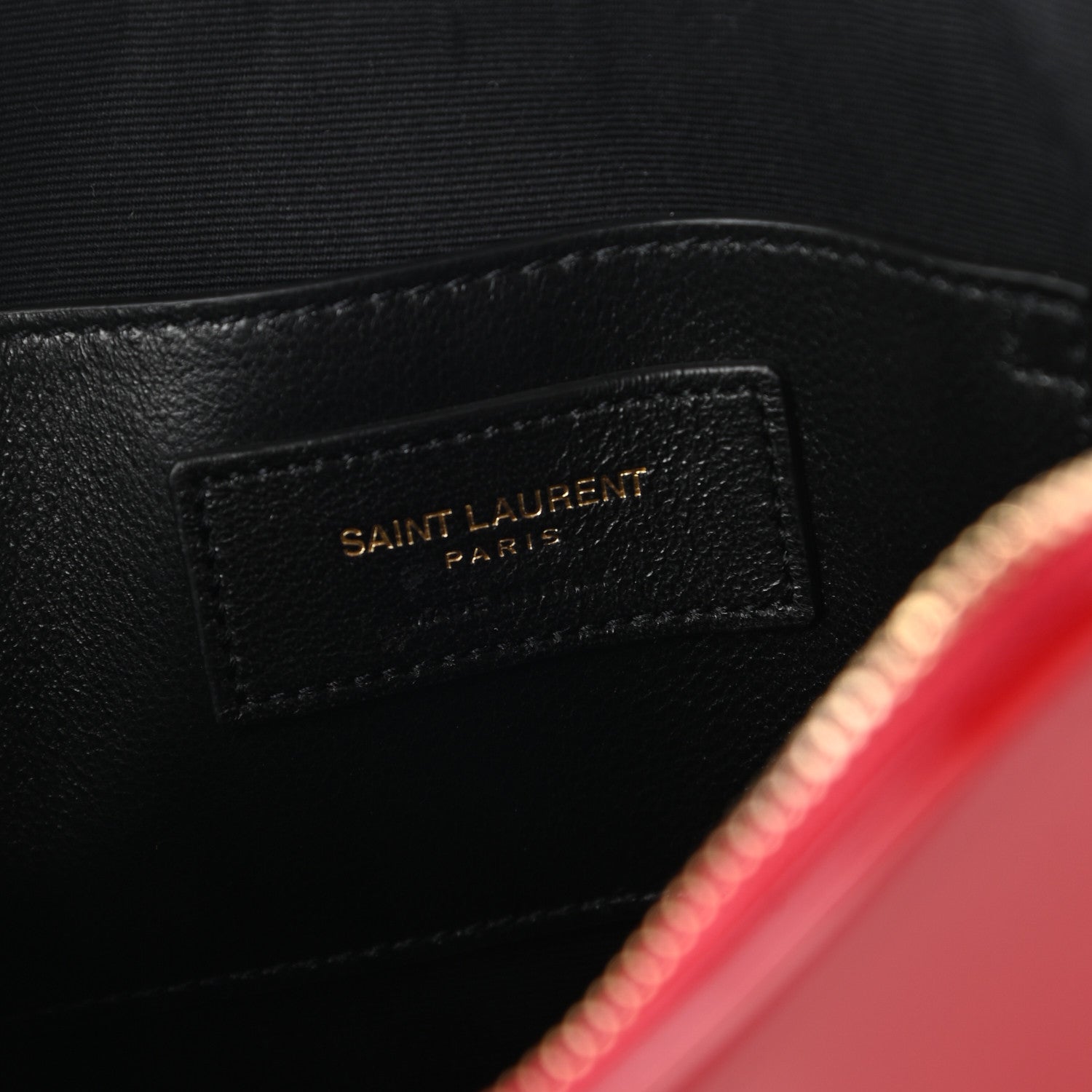 Saint Laurent Patent Sac Coeur Heart Shaped Clutch Red 6 of 11