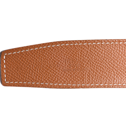 Hermes Epsom Swift 32mm Belt Strap 85 Gold Black 5 of 5