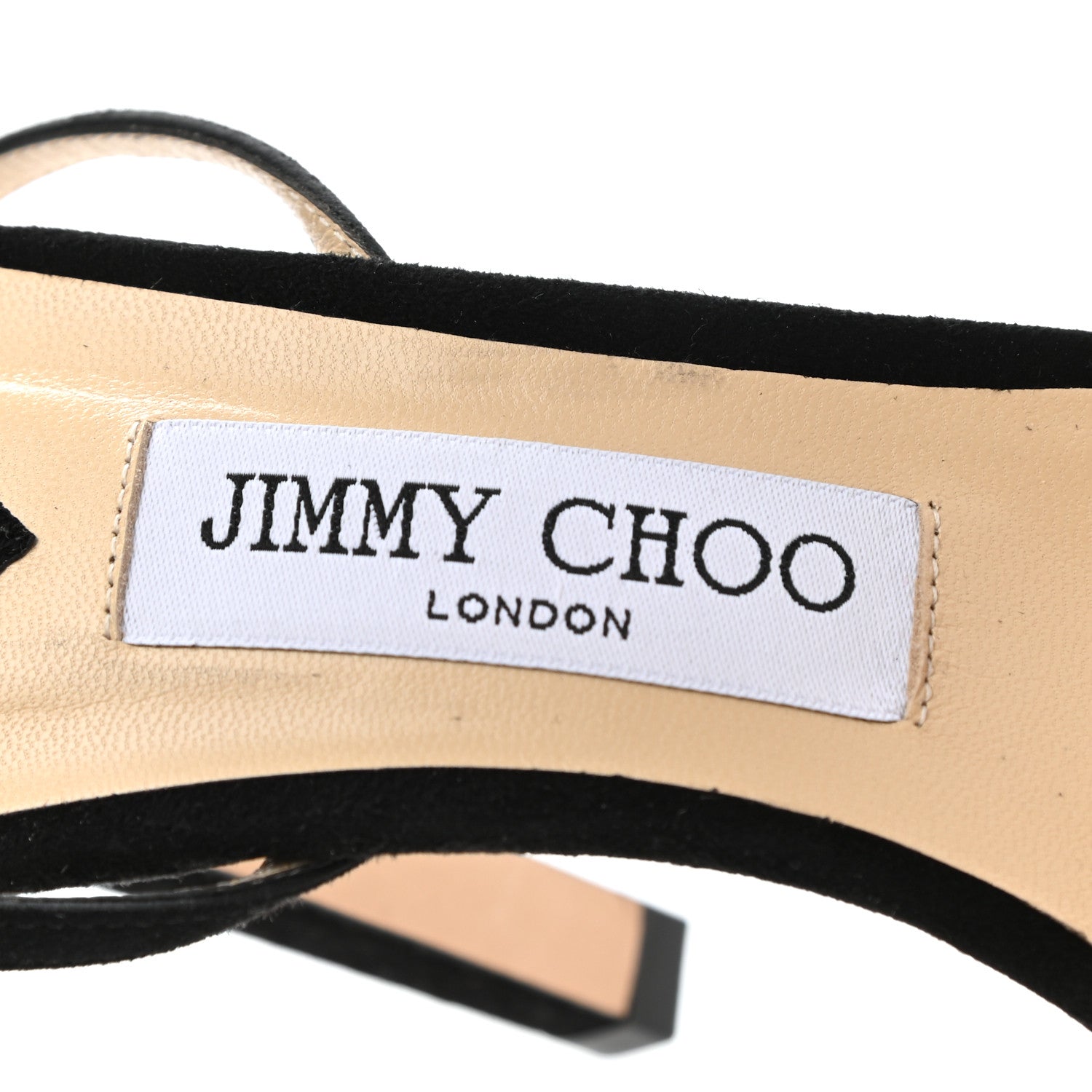 Jimmy Choo Suede Crystal Thyra 100 Sandals 39.5 Black 7 of 7