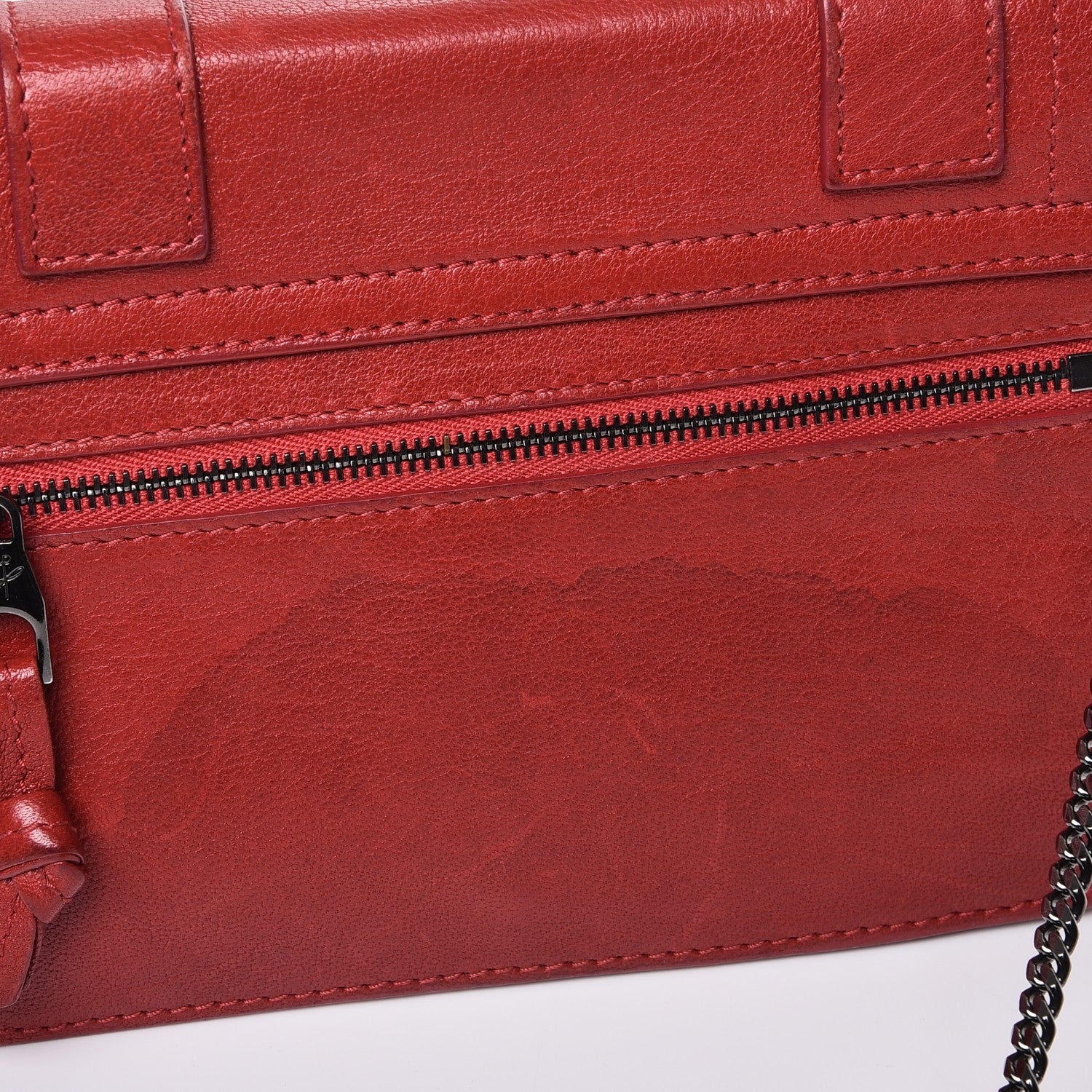 Proenza Schouler Lambskin PS1 Large Chain Wallet Red 8 of 8