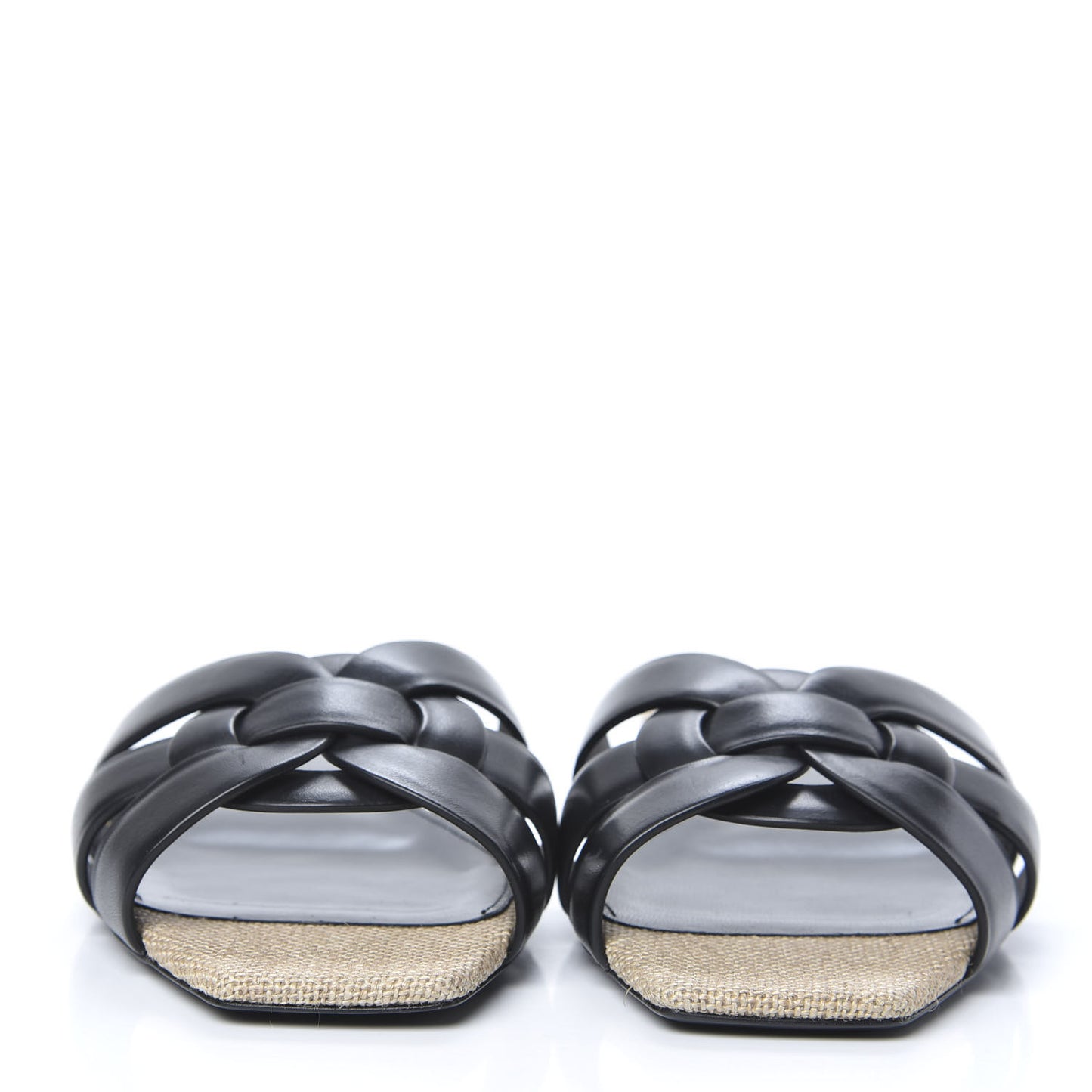 Calfskin Nu Pied 05 Slide Sandals 38.5 Black