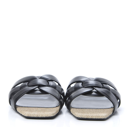 Saint Laurent Calfskin Nu Pied 05 Slide Sandals 38.5 Black 2 of 9