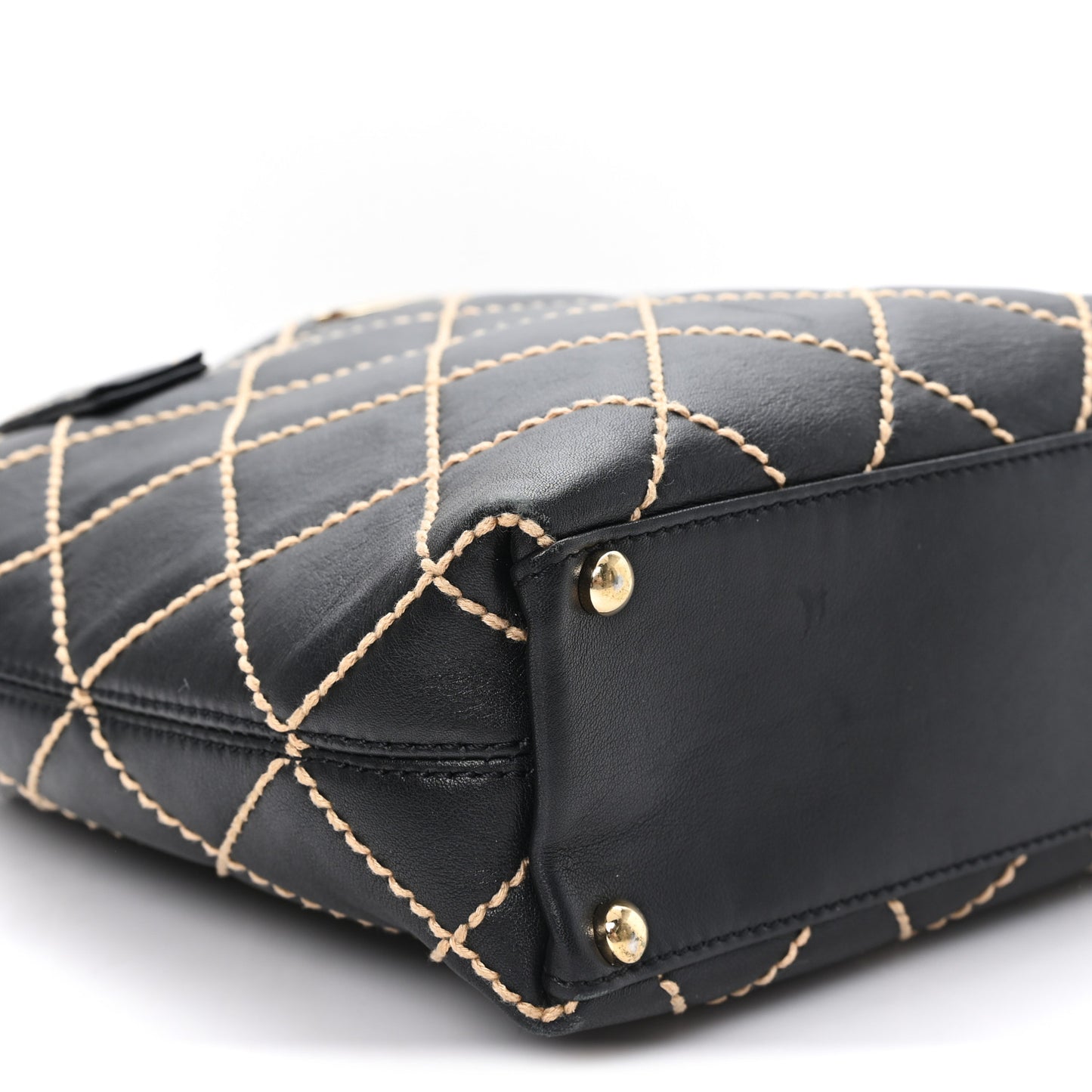 Calfskin Wild Stitch Tote Black