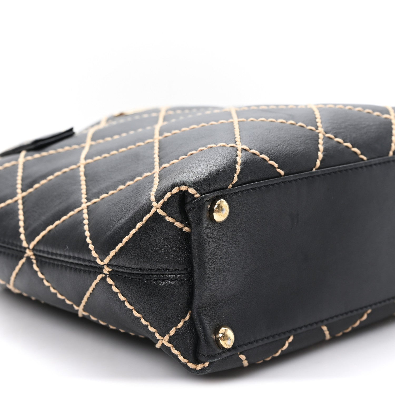 Chanel Calfskin Wild Stitch Tote Black 8 of 9