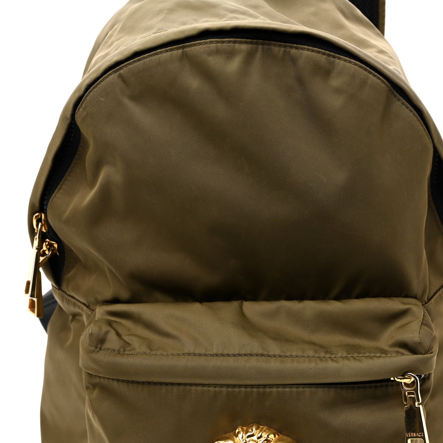 Nylon Palazzo Medusa Backpack Green