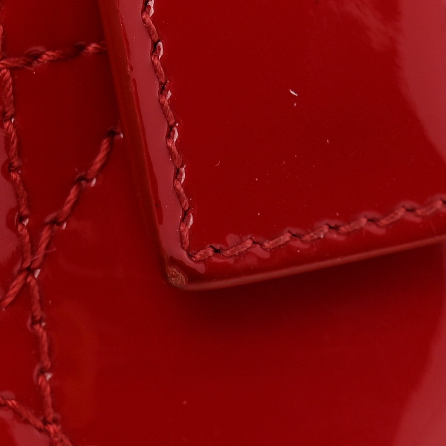 Christian Dior Patent Cannage Lady Dior 5-Gusset Card Holder Rouge Vif 9 of 9