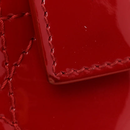 Christian Dior Patent Cannage Lady Dior 5-Gusset Card Holder Rouge Vif 9 of 9