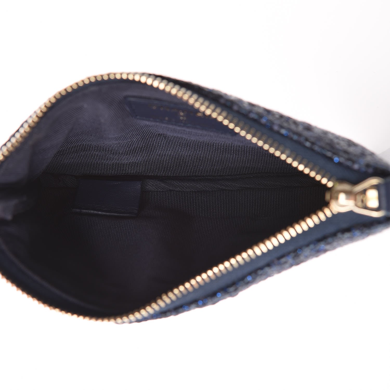 Chanel Woven Straw Raffia Deauville Cosmetic Pouch Blue 5 of 8