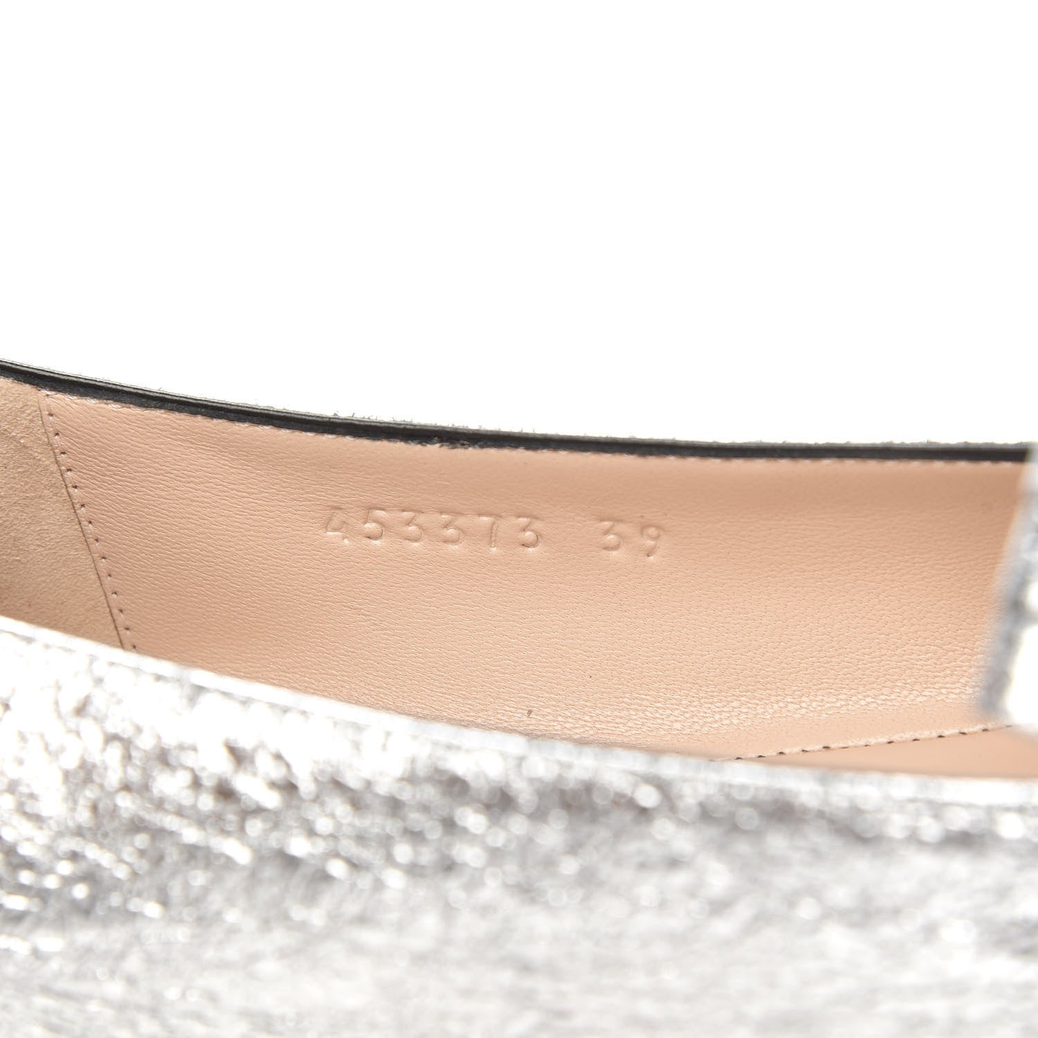 Gucci Galassia GG Marmont Fringe Flats 39 Argento 8 of 9