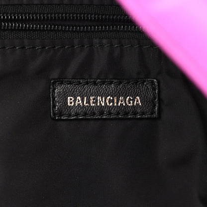 Balenciaga Sport Nylon Logo Embroidered S Wheel Backpack Fuchsia Black 6 of 9