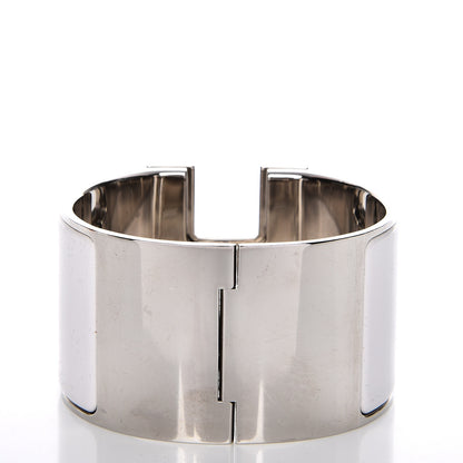 Hermes Enamel Extra Wide Clic Clac H Bracelet PM White 3 of 5