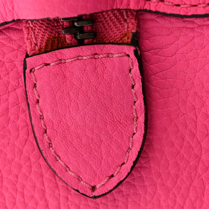 Celine Drummed Calfskin Mini Luggage Fluo Pink 13 of 13