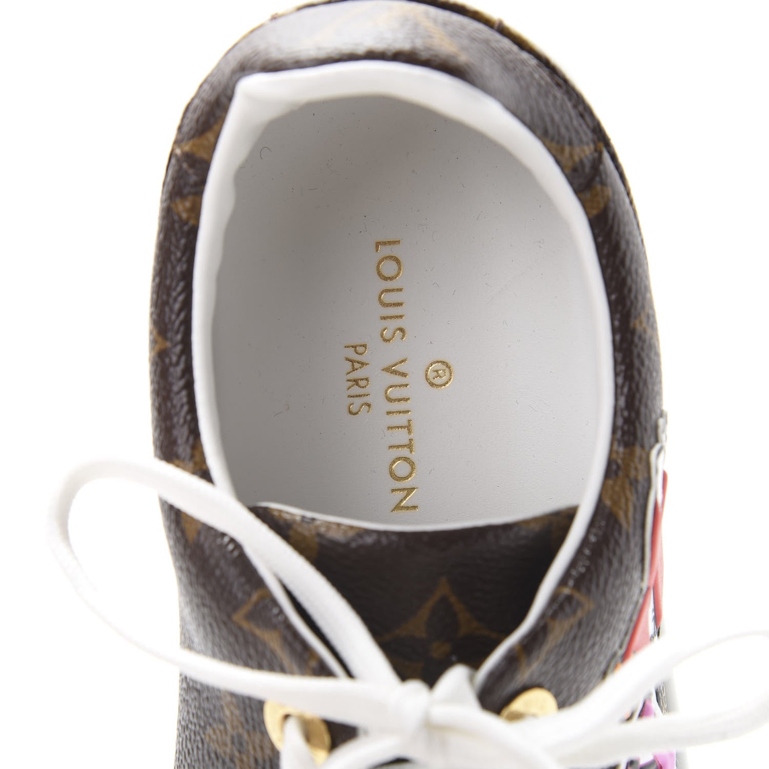 Louis Vuitton Calfskin Monogram LV Black Heart Sneakers 36 Cacao 8 of 10