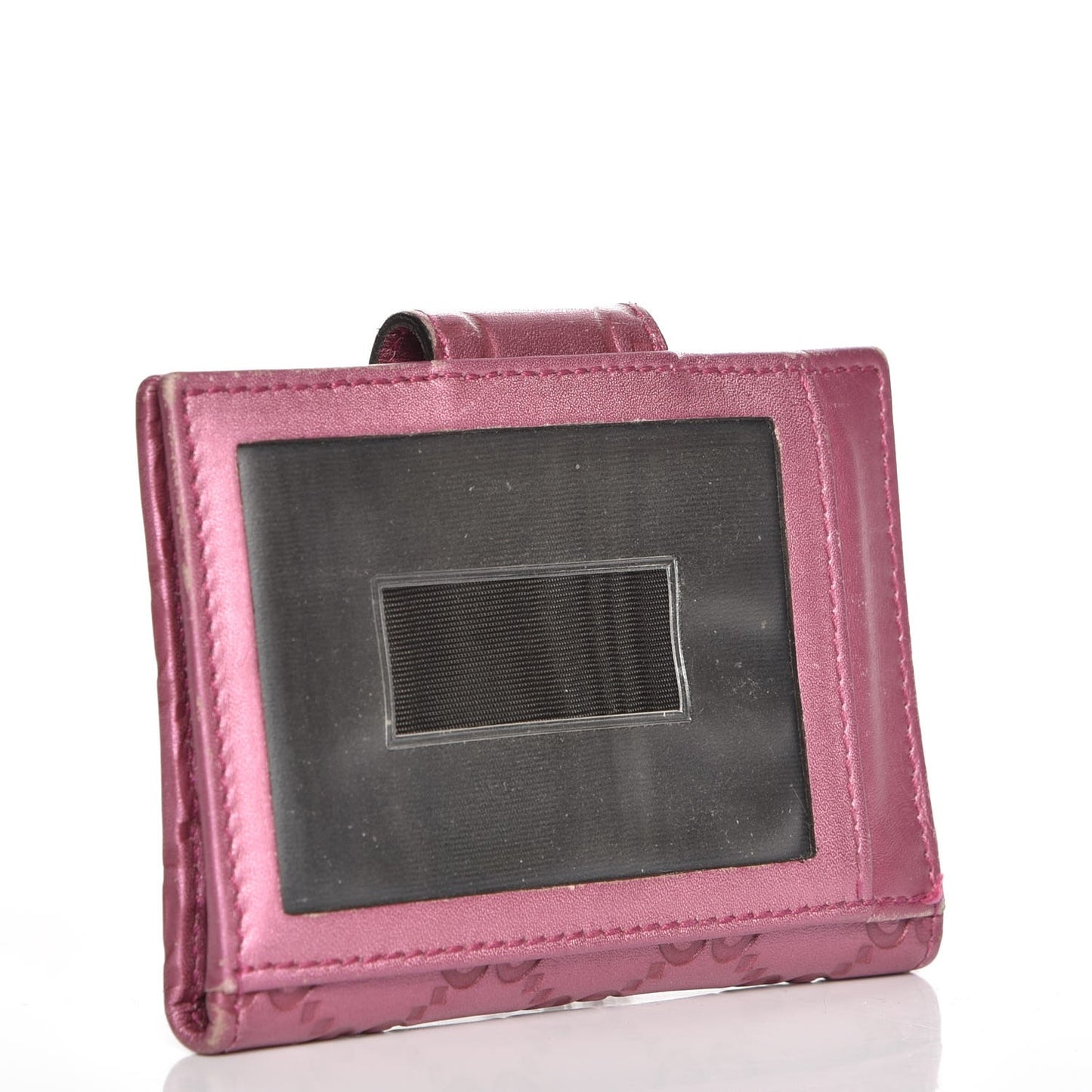 Metallic Soft Guccissima Heart Travel Wallet Fresia Rose