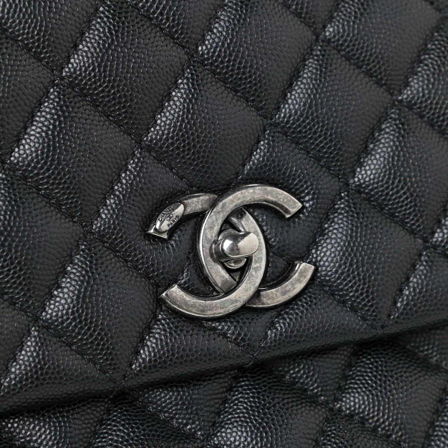 Chanel Caviar Quilted Medium Coco Handle Flap Black 18 of 18
