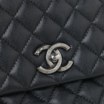 Chanel Caviar Quilted Medium Coco Handle Flap Black 18 of 18