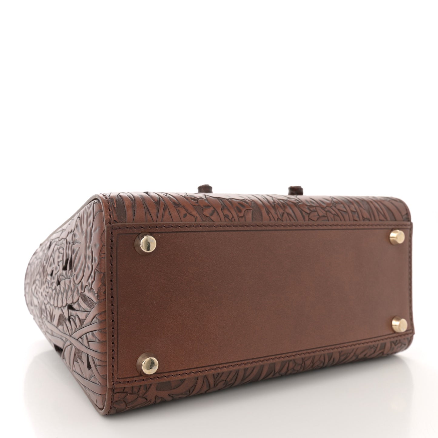 Calfskin Laser Cut Medium Lady Dior Brown