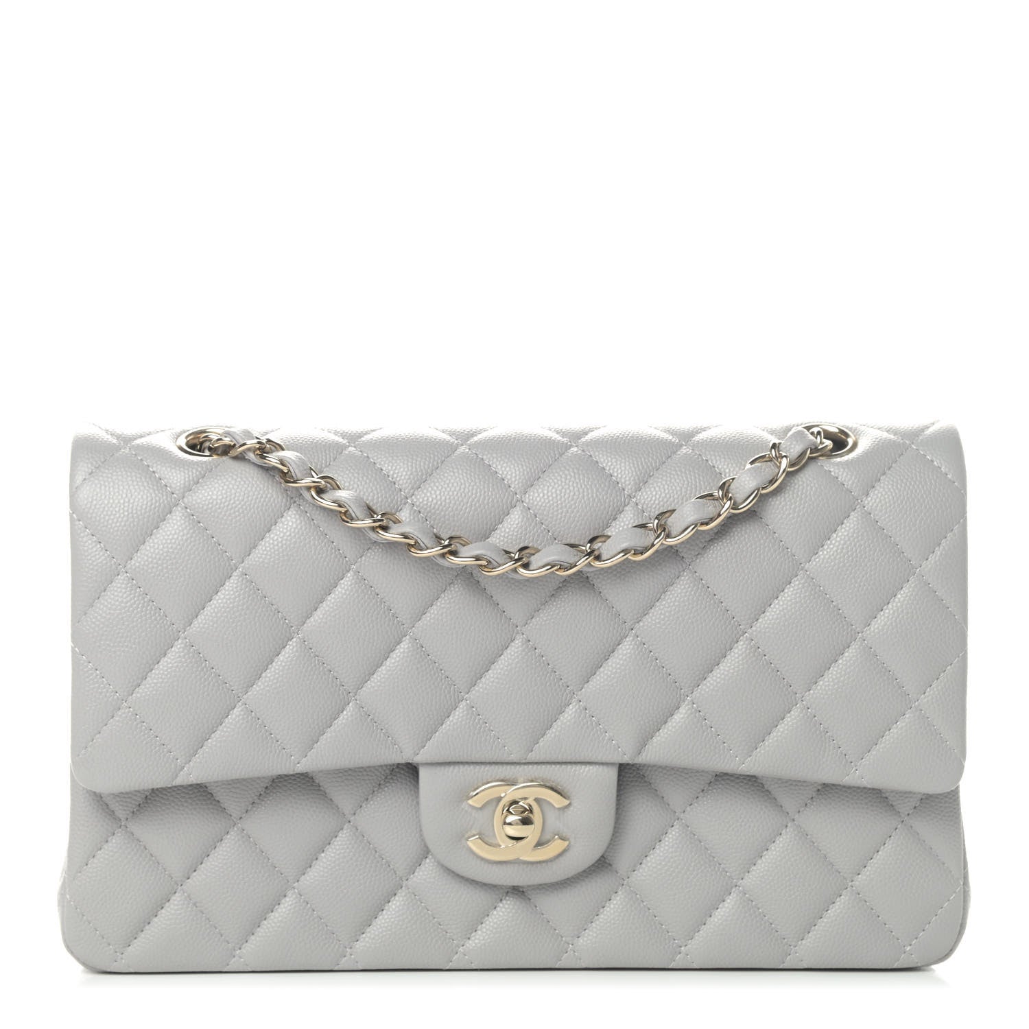Chanel Caviar Quilted Medium Double Flap Grey 1 of 4