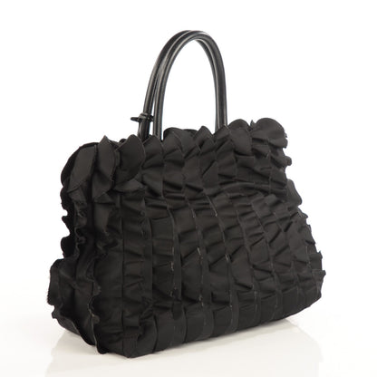 Prada Tessuto Nylon Ruffle Bag Nero Black 4 of 10