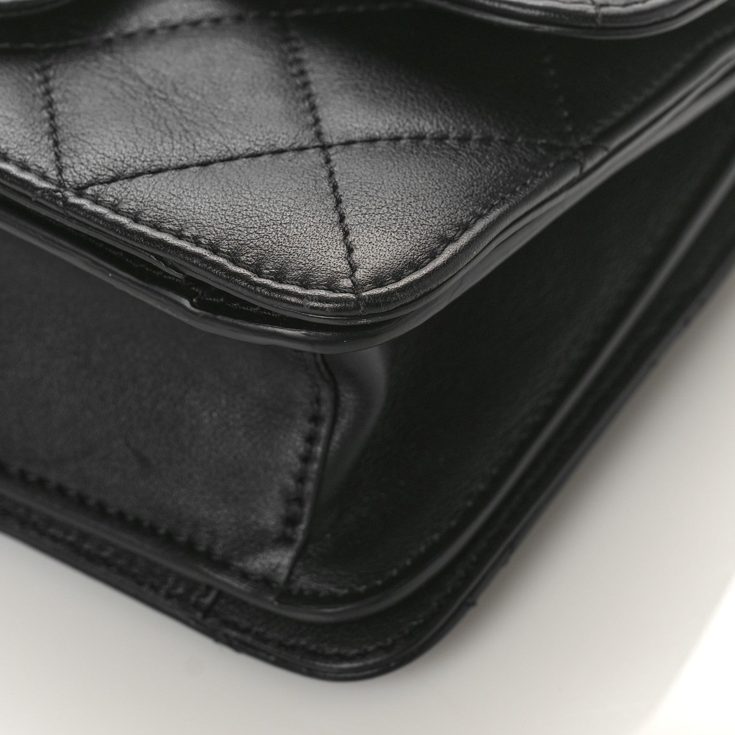 Chanel Calfskin Quilted Small Top Handle Flap Black 10 of 11