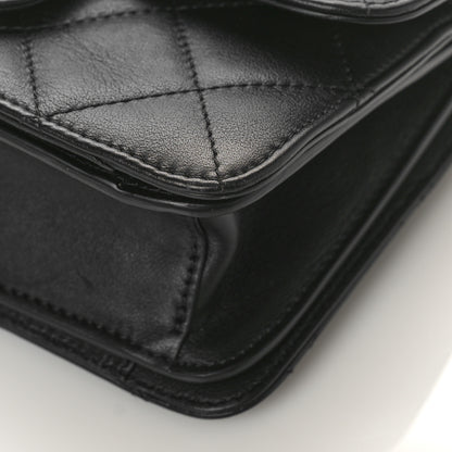 Chanel Calfskin Quilted Small Top Handle Flap Black 10 of 11