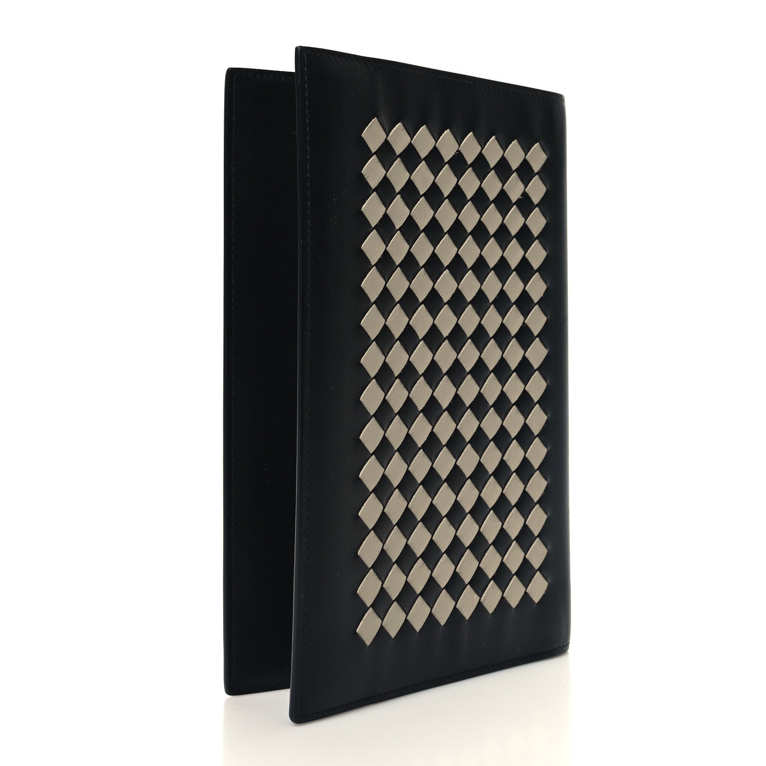 Bottega Veneta Nappa Intrecciato Notebook Cover Black White 3 of 9