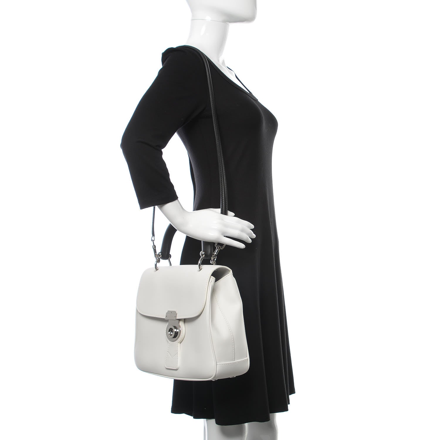 Burberry Trench Calfskin Medium DK88 Top Handle Bag Chalk White 2 of 11