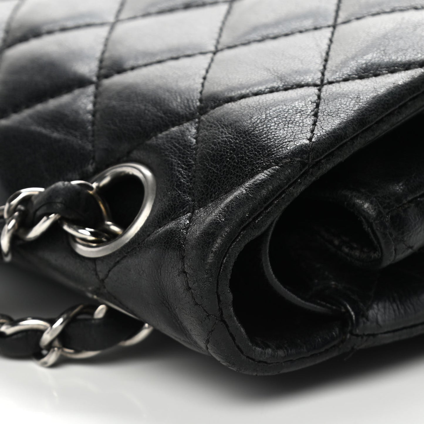 Lambskin Quilted Medium Hybrid Reissue Flap Black