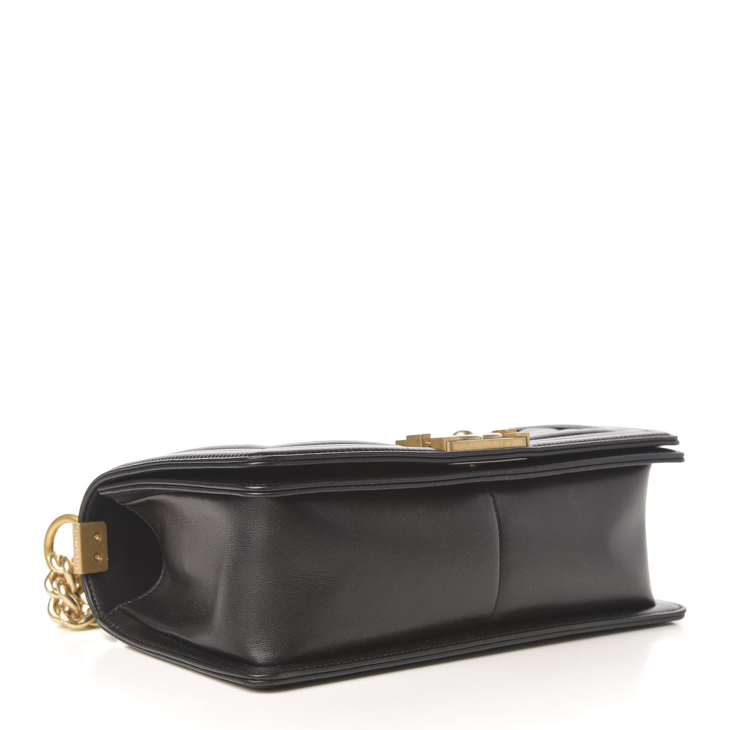 Lambskin Quilted Medium Boy Flap Black
