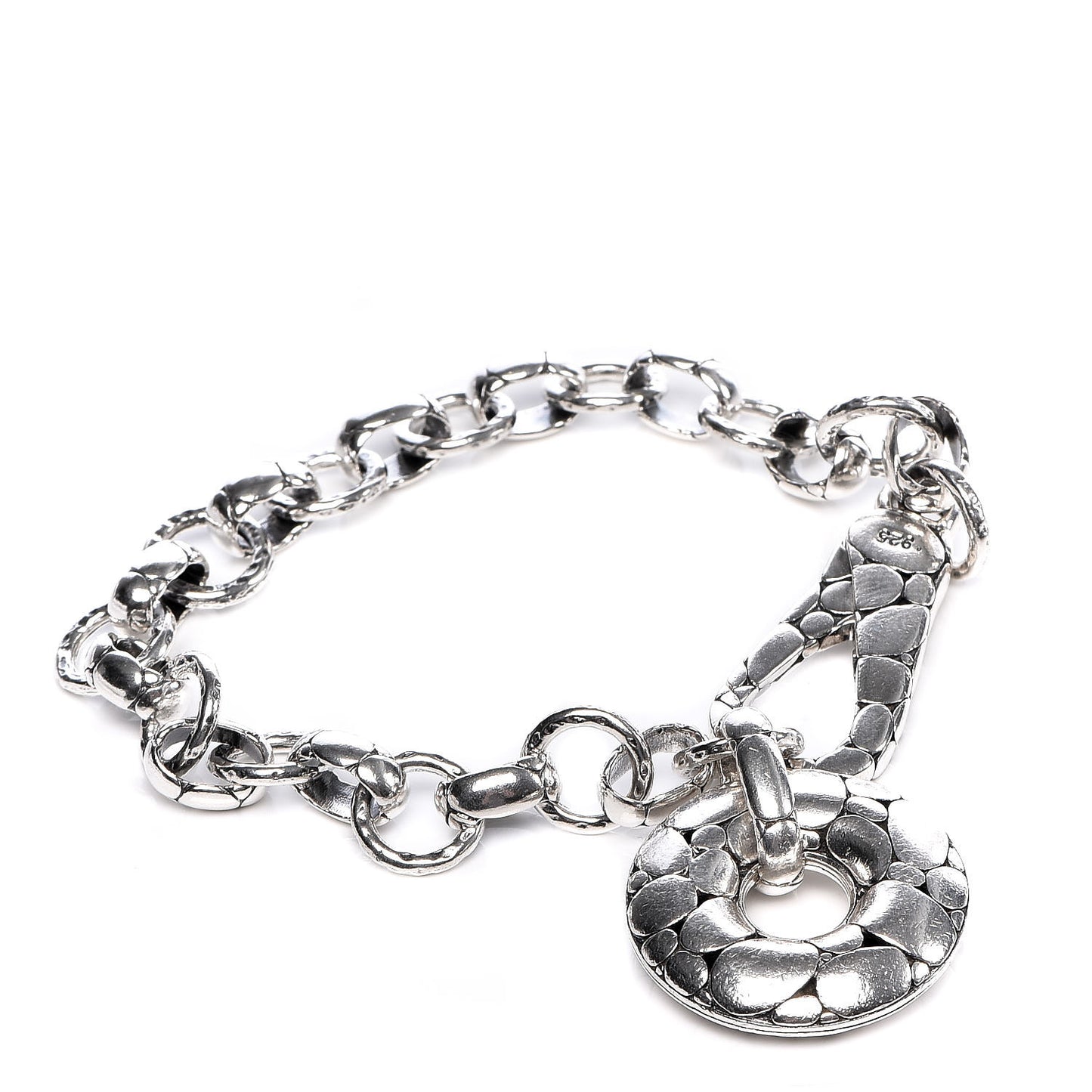 Sterling Silver Kali Donut Charm Link Bracelet