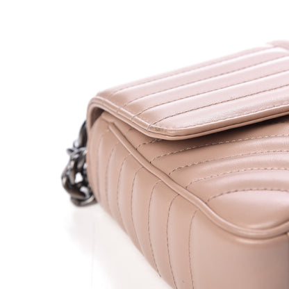 Prada Soft Calfskin Impunture Diagramme Medium Chain Flap Shoulder Bag Cipria 8 of 15