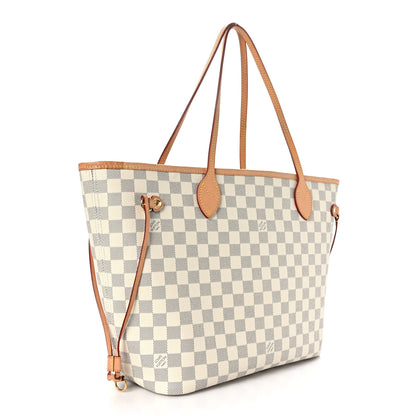 Louis Vuitton Damier Azur Neo Neverfull MM Rose Ballerine 4 of 9