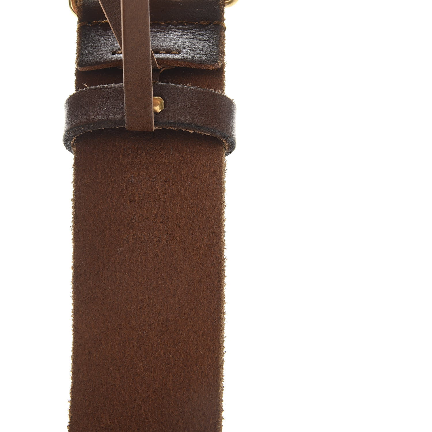 Gucci Faded Calfskin Double G 40mm Belt 80 32 Cuir 5 of 6