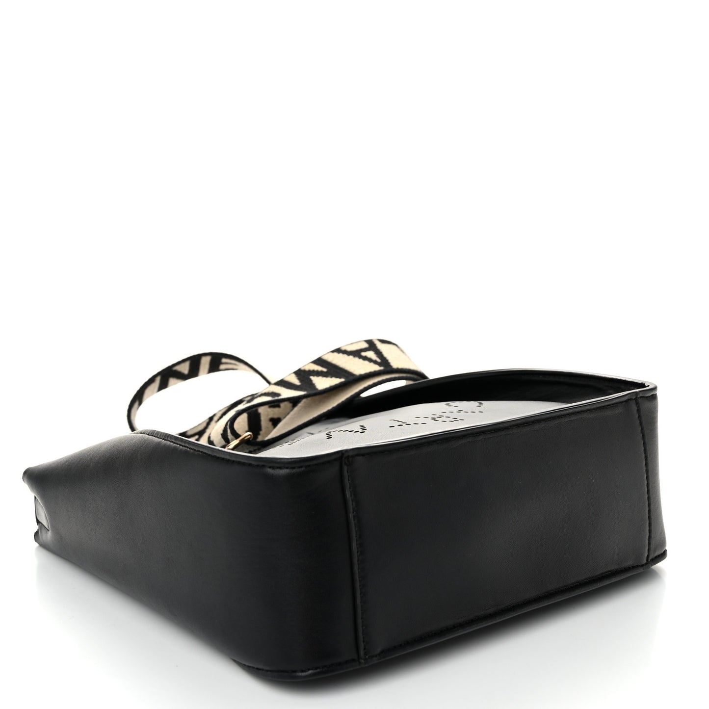 Eco Alter Nappa Perforated Logo Mini Crossbody Black
