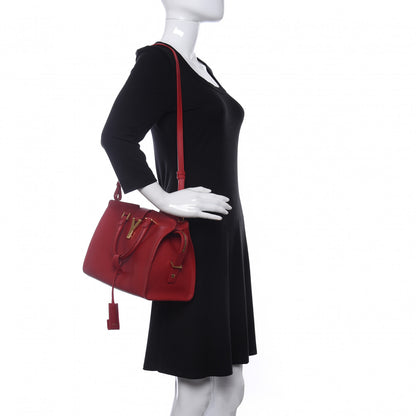 Saint Laurent Calfskin Small Classic Y Cabas Red 2 of 9