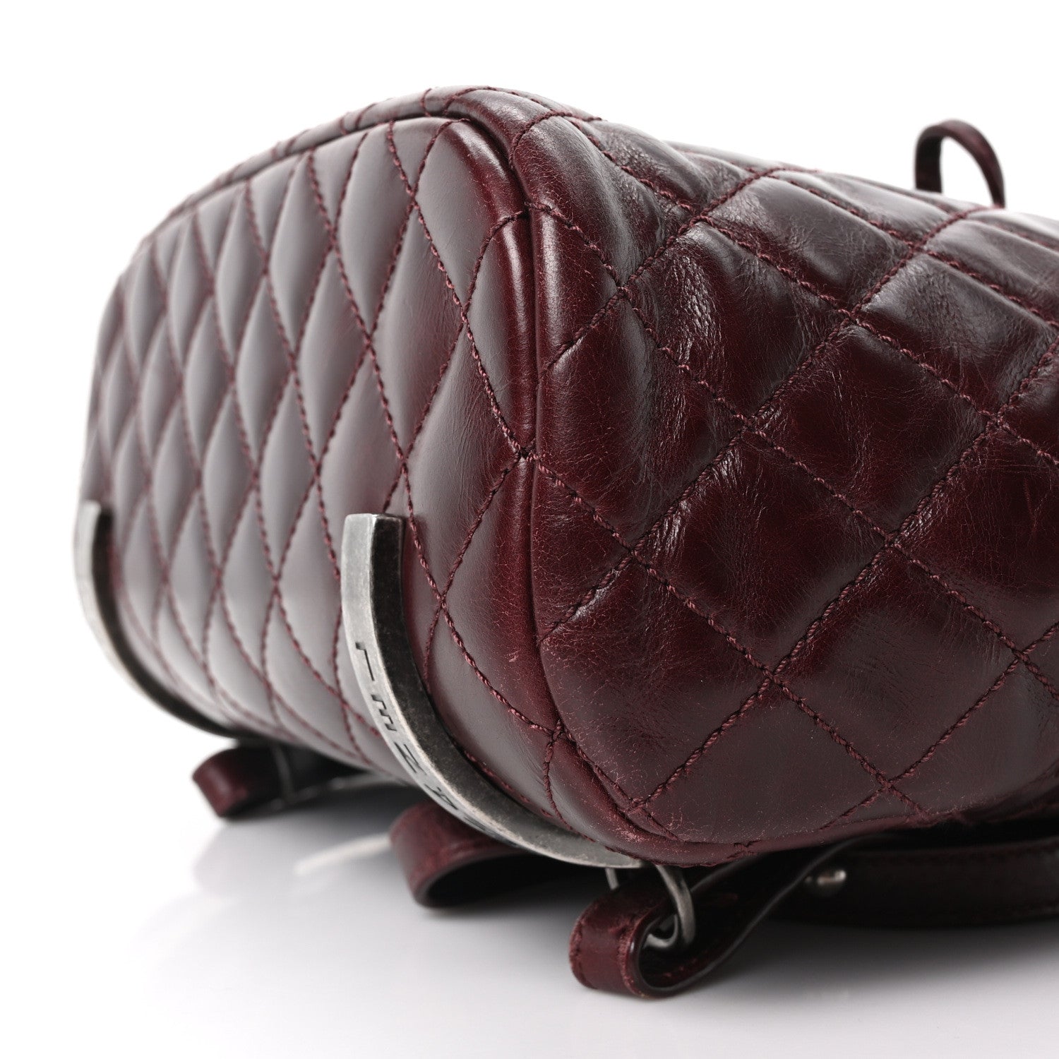 Chanel Glazed Calfskin Quilted Large Salzburg Backpack Burgundy 10 of 10